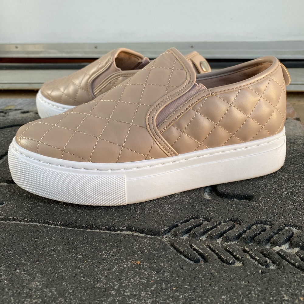 Nude slip on shoes